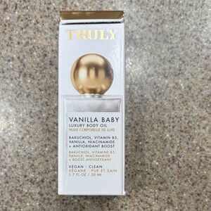 TRULY Vanilla Baby Luxury Body Oil with Gold Cap
